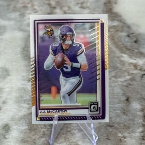 🔥 2025 JJ McCarthy Panini Donruss Optic rated Rookie. Minnesota Vikings.